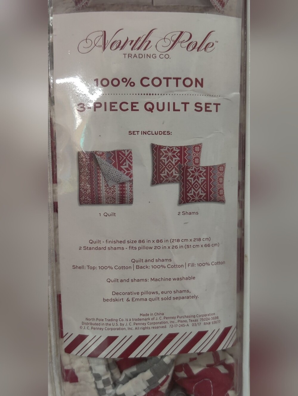 Full/Queen 3-Piece Quilt Set From North Pole Trading Co. - Picture 3 of 6